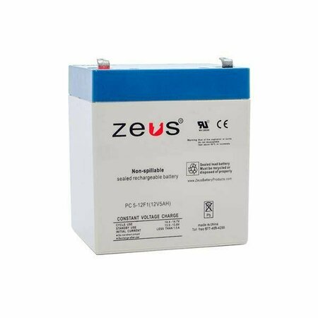 ZEUS BATTERY PRODUCTS 5Ah 12V F1 Sealed Lead Acid Battery PC5-12F1